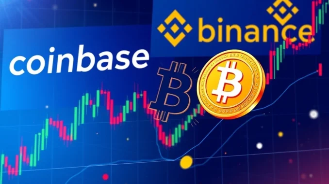Bitcoin News: Coinbase Bitcoin Premium Turns Negative as U.S. Investor Interest Fades – Brace for Volatility Bitcoin price volatility on Coinbase and Binance charts