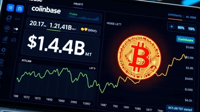 Coinbase achieves record $1.4B profit driven by Bitcoin holdings and trading volumes