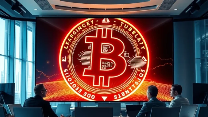 Corporate Bitcoin adoption strategy with executives analyzing Bitcoin holdings