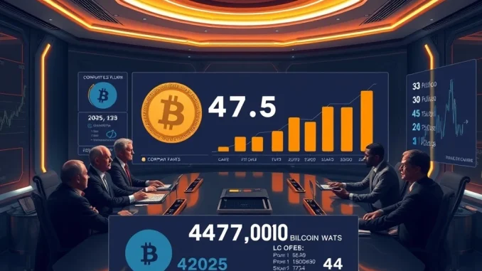 Corporate executives analyzing Bitcoin investment trends in 2025