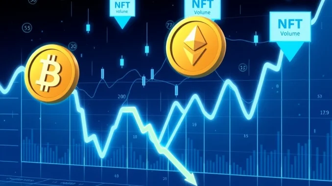 Bitcoin News Today: NFT Trading Volume Plummets 35.7% Amid Bitcoin and Ethereum Price Decline Bitcoin and Ethereum price decline impacting NFT trading volume