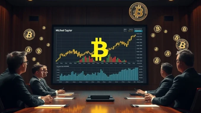 Michael Saylor presenting Bitcoin strategy during crucial Q2 earnings report