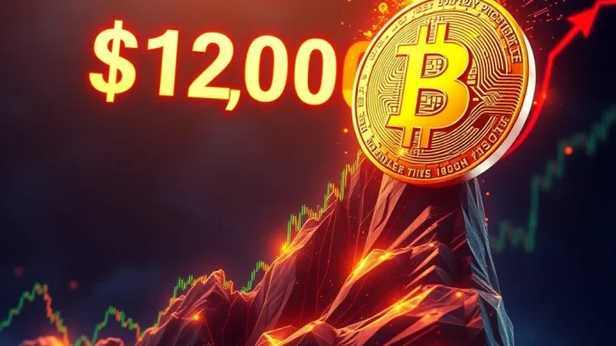 Bitcoin price surge near $120K with liquidation risk highlighted