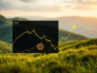 A digital chart showing a slight dip in Bitcoin price and a rise in altcoin values, symbolizing current Bitcoin News and market shifts.