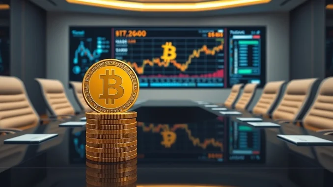 Twenty One Capital's massive Bitcoin holdings displayed on a digital financial dashboard