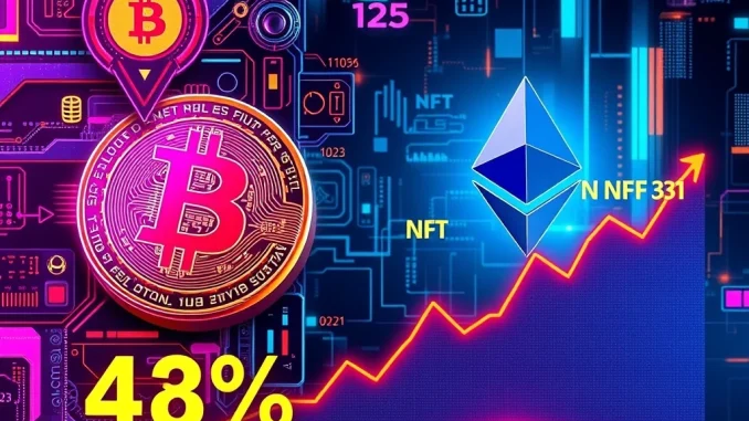 Bitcoin and Ethereum NFTs drive a 48% surge in global sales