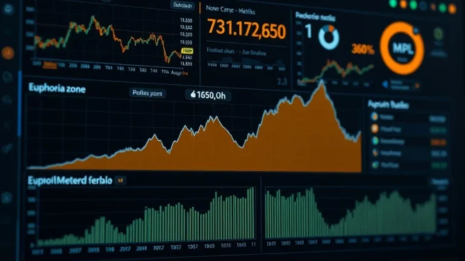 Glassnode chart showing Bitcoin NUPL below euphoria, highlighting long-term holder sentiment and its implications for crypto market cycles.