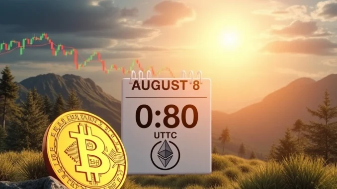 A financial chart illustrating a significant Bitcoin options expiry event, indicating potential market impact.