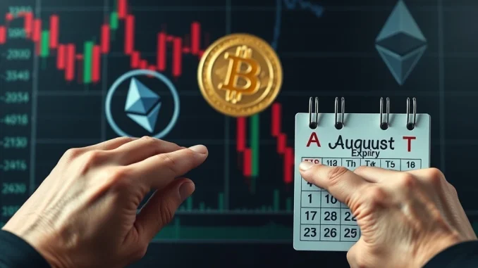 Chart showing a surge in Bitcoin options put contracts, indicating market caution and crypto hedging strategies ahead of August expiry.