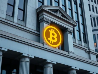 Depicts the New York State Common Retirement Fund's significant increase in Bitcoin exposure, symbolizing institutional BTC investment growth.