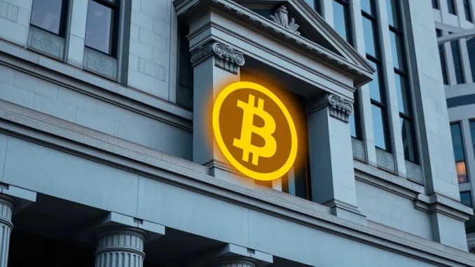 Depicts the New York State Common Retirement Fund's significant increase in Bitcoin exposure, symbolizing institutional BTC investment growth.