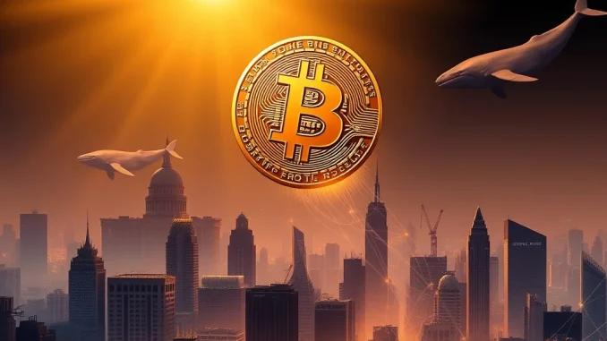 A visual representation of Bitcoin's phenomenal ascent towards a new all-time high, propelled by institutional adoption.