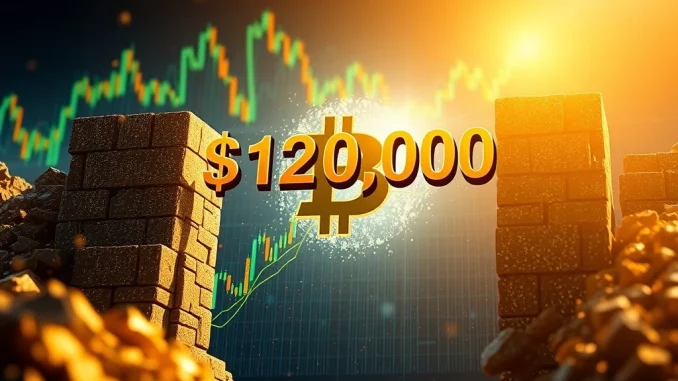 Bitcoin breaking $120,000 resistance with rising trading volume