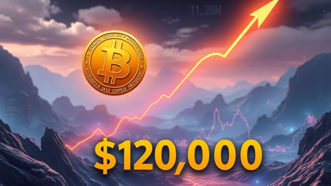 Bitcoin price surge above $120,000, symbolizing a significant milestone in the crypto market.