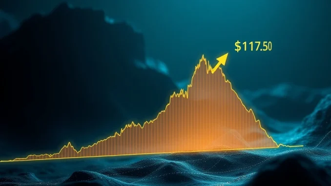 A Bitcoin price chart showing an Elliott Wave triangle pattern, indicating an impending Bitcoin breakout.
