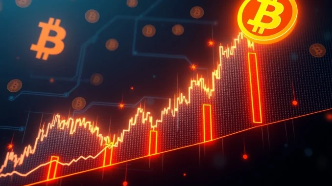 Bitcoin price surging with bullish indicators signaling a potential all-time high