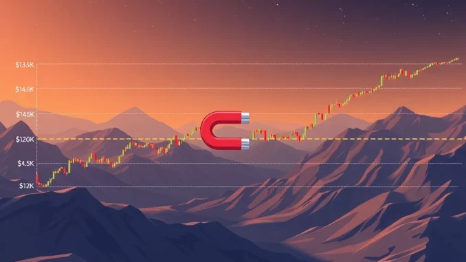 Bitcoin Price: Crucial $114K CME Gap Looms as Market Faces Uncertainty A Bitcoin price chart illustrating the struggle between key liquidation clusters and the critical $114.3K CME gap, highlighting market indecision.