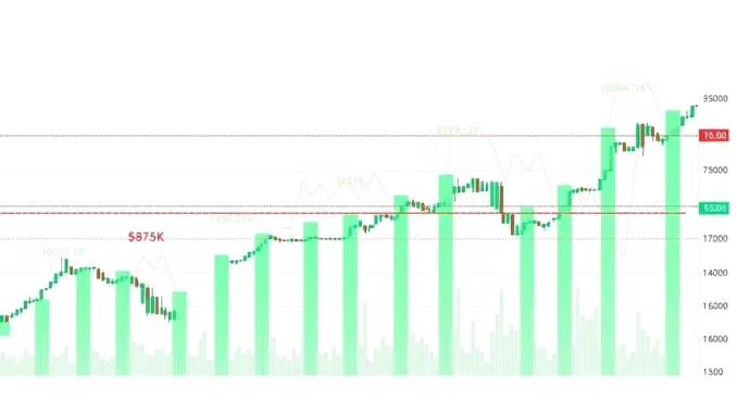 Bitcoin price chart consolidating around the crucial $117K support level, illustrating strong on-chain accumulation.