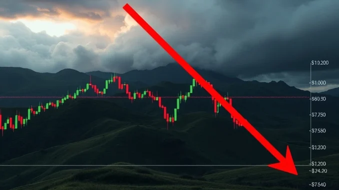 Bitcoin Price Alert: Looming Correction Threatens Drop to $114K as Bullish Momentum Fades A Bitcoin chart displaying technical indicators and a looming CME gap, illustrating the potential BTC price drop.