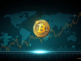 A visual representation of Bitcoin price charts indicating a tight trading range, symbolizing the current Bitcoin price and market uncertainty due to macroeconomic factors.