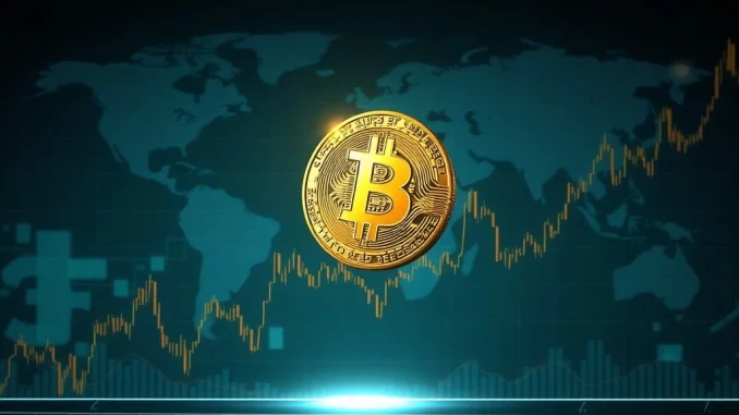 A visual representation of Bitcoin price charts indicating a tight trading range, symbolizing the current Bitcoin price and market uncertainty due to macroeconomic factors.