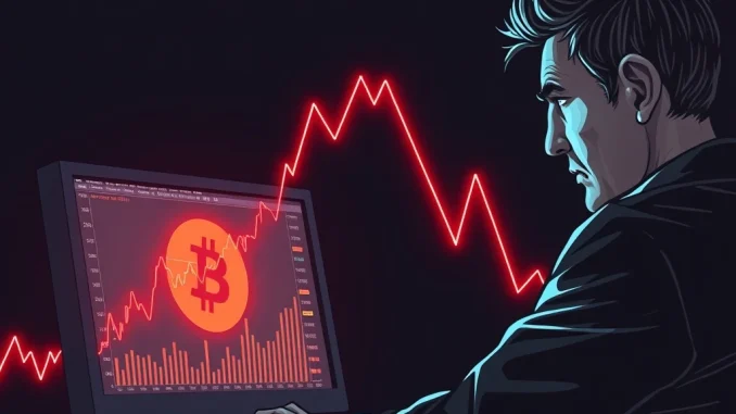 Bitcoin News: Price Drops 2.56% to $114,500 as Whales Cash In Amid Market Fears Bitcoin price chart showing sharp decline amid market volatility