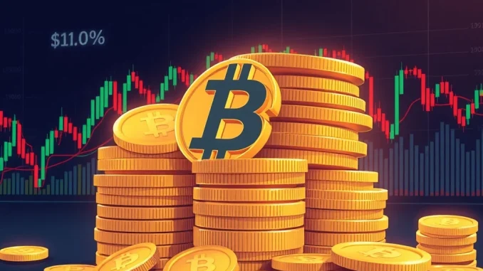 Chart showing a significant Bitcoin price drop following a massive Galaxy Digital Bitcoin sale, illustrating market pressure.