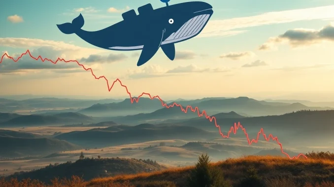 A chart showing a significant Bitcoin price drop following a major Galaxy Digital sell-off, illustrating the immediate crypto market impact.