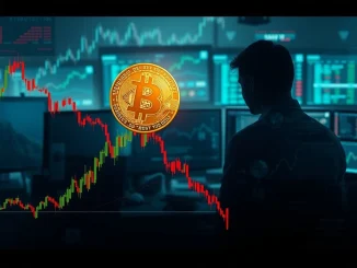 A visual representation of Bitcoin price charts showing volatility and a critical $115K support level, reflecting current market caution.