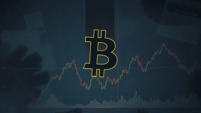 A chart showing a significant Bitcoin price drop, highlighting market volatility and investor concerns.