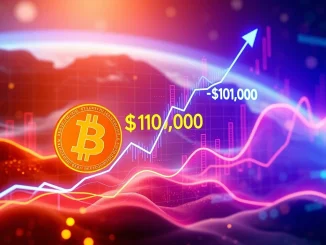 A vibrant digital chart showing the explosive Bitcoin price surge past $119,000, representing significant growth in the crypto market.