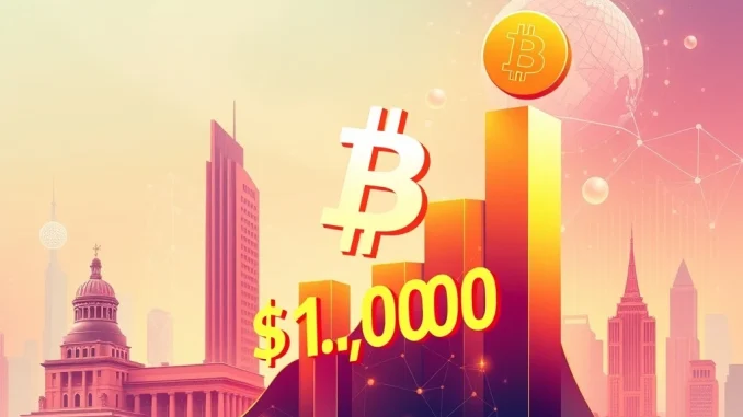 Chart showing Bitcoin price surge past $119,000, illustrating the profound impact of institutional adoption on this leading digital asset.