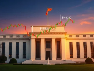 Bitcoin price chart with critical resistance and support levels ahead of FOMC decision