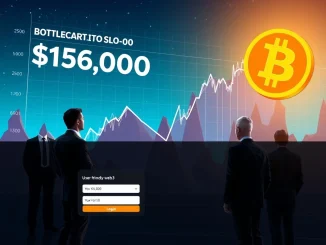 Chart showing Bitcoin price surging towards $150,000, illustrating the ambitious Bitcoin price prediction driven by institutional demand.