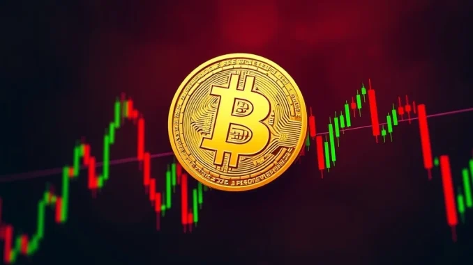 Chart illustrating Bitcoin's intense market volatility as its price approaches critical liquidation zones, highlighting potential risks for BTC.