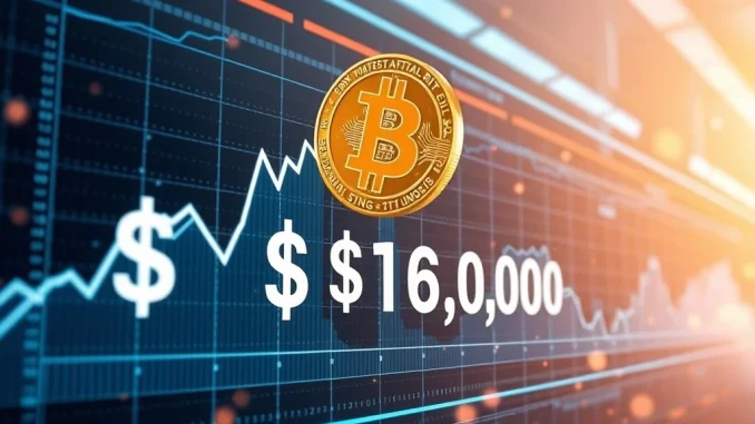 A digital chart illustrating the Bitcoin price surging past $116,000, symbolizing strong market performance and growth.
