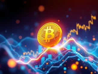 A digital chart showing a sharp increase in Bitcoin Price, symbolizing the recent market rally and significant gains.