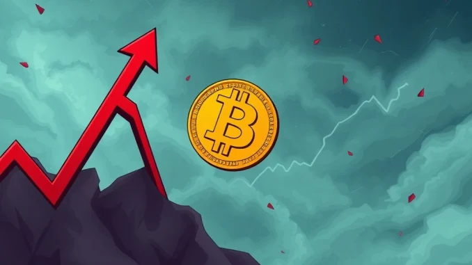 Urgent: Bitcoin Price Plummets Below $110,000 Amidst Market Uncertainty A chart illustrating a significant Bitcoin price drop below $110,000, representing cryptocurrency market volatility.