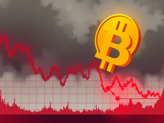 Chart illustrating Bitcoin's sharp decline below $122,000, signaling a significant Bitcoin price shift in the market.