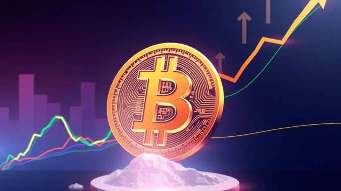 A visual representation of Bitcoin's price chart, highlighting critical support levels and the potential for a significant BTC rally.