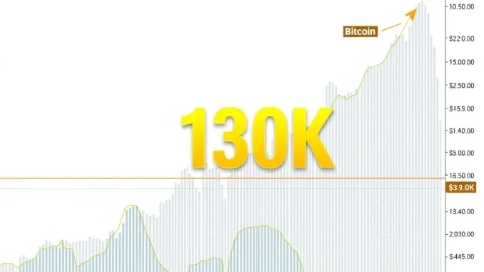 Chart showing a potential Bitcoin rally to $130K, highlighting key support levels and the bullish Bitcoin price prediction.