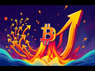 Chart showing Bitcoin price rebound amidst market volatility, highlighting mixed exchange flows and the battle between retail and institutional forces.