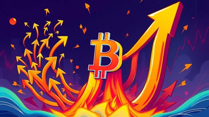 Chart showing Bitcoin price rebound amidst market volatility, highlighting mixed exchange flows and the battle between retail and institutional forces.