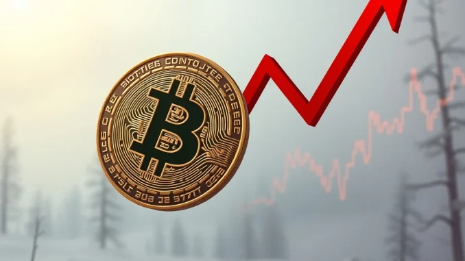 Bitcoin Price Plunge: Is a $110k Retest Imminent Amid Cooling Crypto Market Momentum? Chart showing Bitcoin price decline, signaling a potential retest of $110k Bitcoin support level.