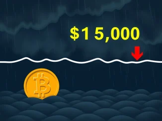 A visual representation of Bitcoin price falling below a critical Bitcoin support level, indicating market volatility.