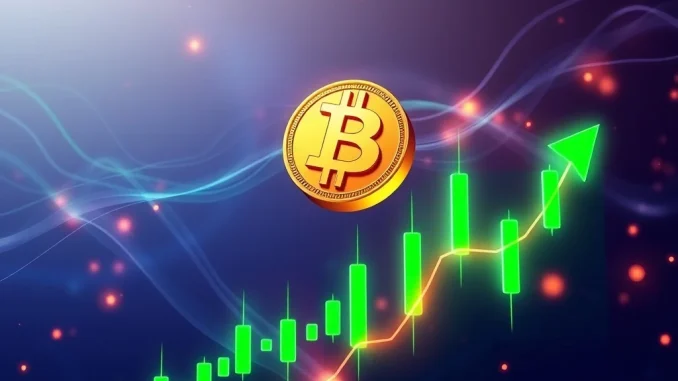 A visual representation of the Bitcoin price soaring above $112,000, indicating a significant Bitcoin surge in the market.