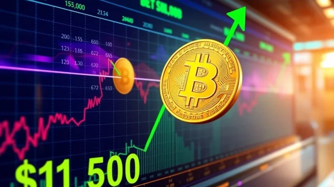 Bitcoin Price: Explosive Surge Pushes BTC Past $117,000! Chart showing the dramatic Bitcoin price increase, highlighting the recent surge past $117,000 and positive market momentum.