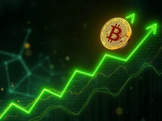 A vibrant chart showing Bitcoin price surging past $111,000, illustrating the recent market uptrend and investor optimism.