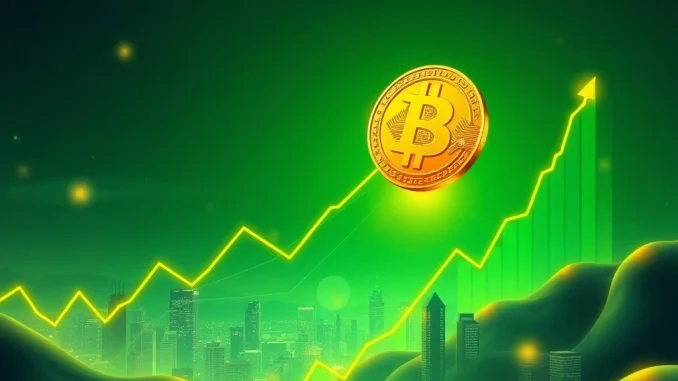 Chart showing Bitcoin price surge past $119,000, indicating significant market growth and investor optimism.