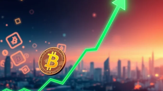 Bitcoin price chart showing a significant surge above $114,000, representing the BTC rally in the cryptocurrency market.